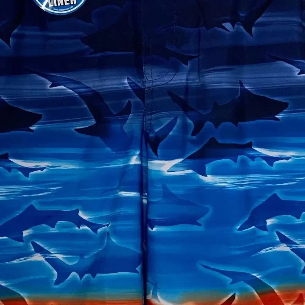 ZEROXPOSURE Boys Large Shark Print Swim Trunks